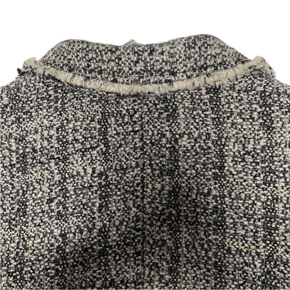Isabel Marant Etoile Wool Blend Frayed Boucle Tweed Jacket Blazer Size 42 - Picture 6 of 13